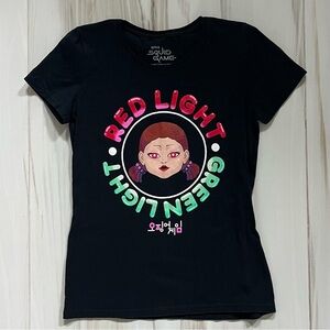 Netflix Squid Game Black Graphic Cotton T-Shirt Women’s M 7/9